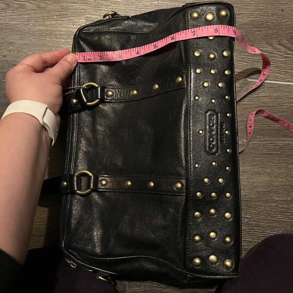 Studded Coach Shoulder Bag - Picture 12 of 14